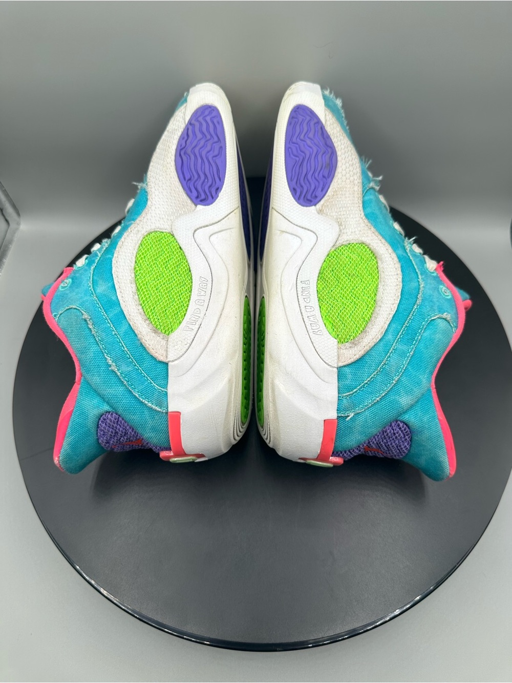 Jordan Tatum 2 Wave Runner Basketball Shoes Youth 5 Teal/Pink/Lime - Picture 7 of 10